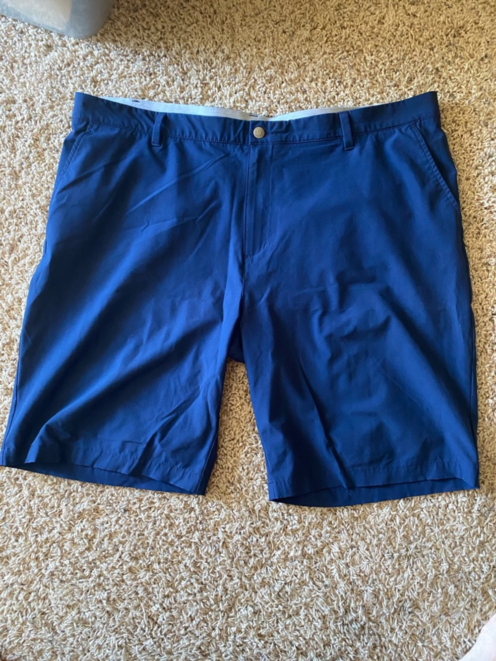 adidas Men’s Navy Flat Front Performance Shorts
